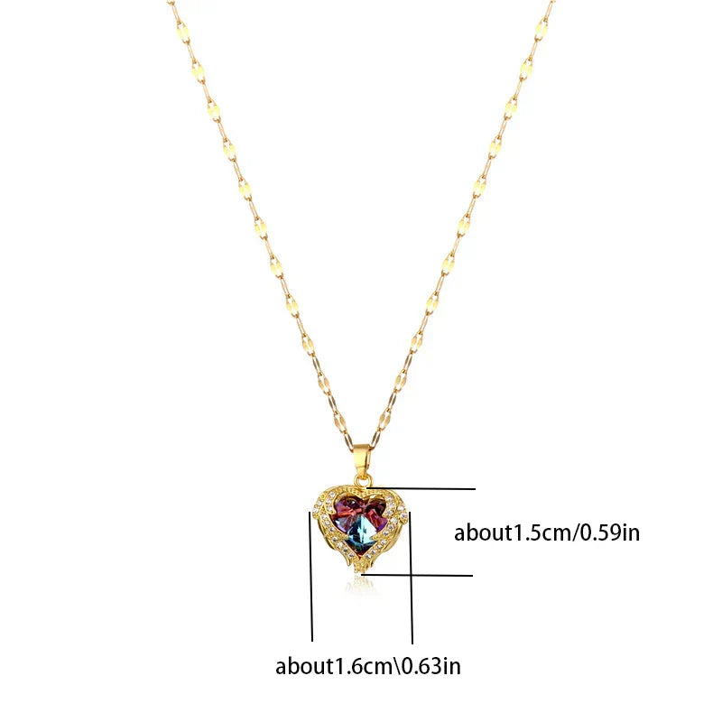 Ocean Heart Pendant Necklace