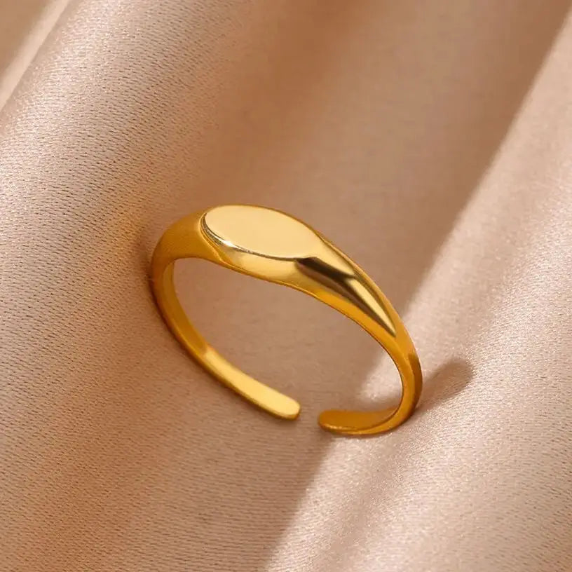 Oval Stainless Steel Ring