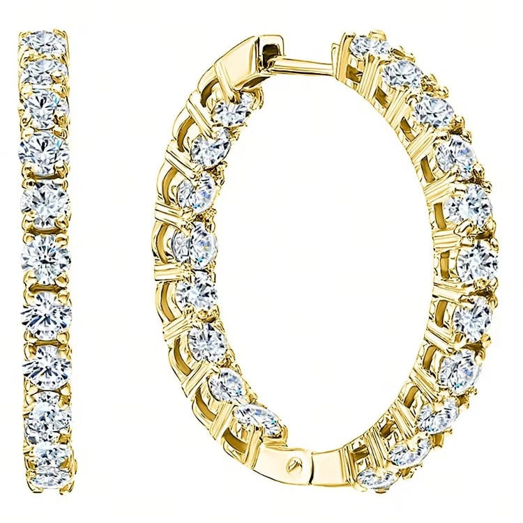 Celeste Diamond Hoop Earrings