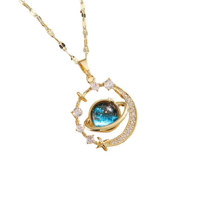 Celestial Starry Sky Pendant Necklace