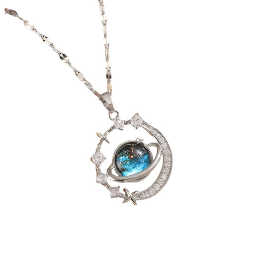 Celestial Starry Sky Pendant Necklace