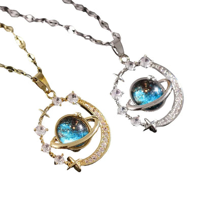 Celestial Starry Sky Pendant Necklace