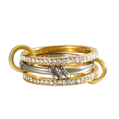 Crowned Radiance Stackable Rings