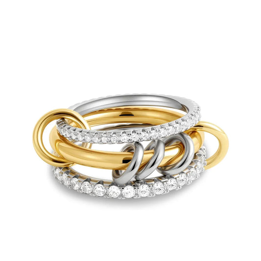 Crowned Radiance Stackable Rings