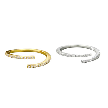 Double Layer Zircon Ring