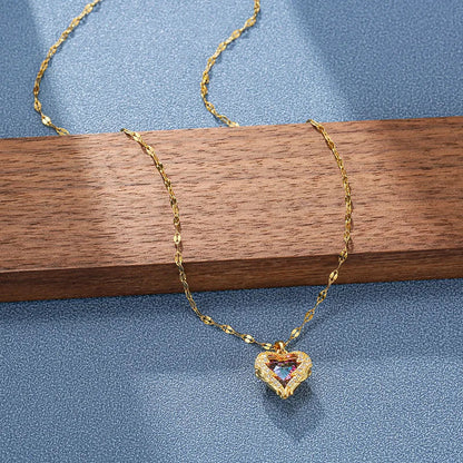 Ocean Heart Pendant Necklace