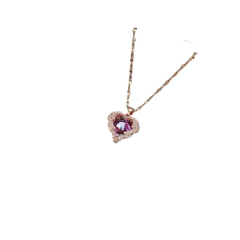 Ocean Heart Pendant Necklace