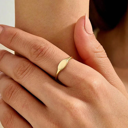 Oval Stainless Steel Ring