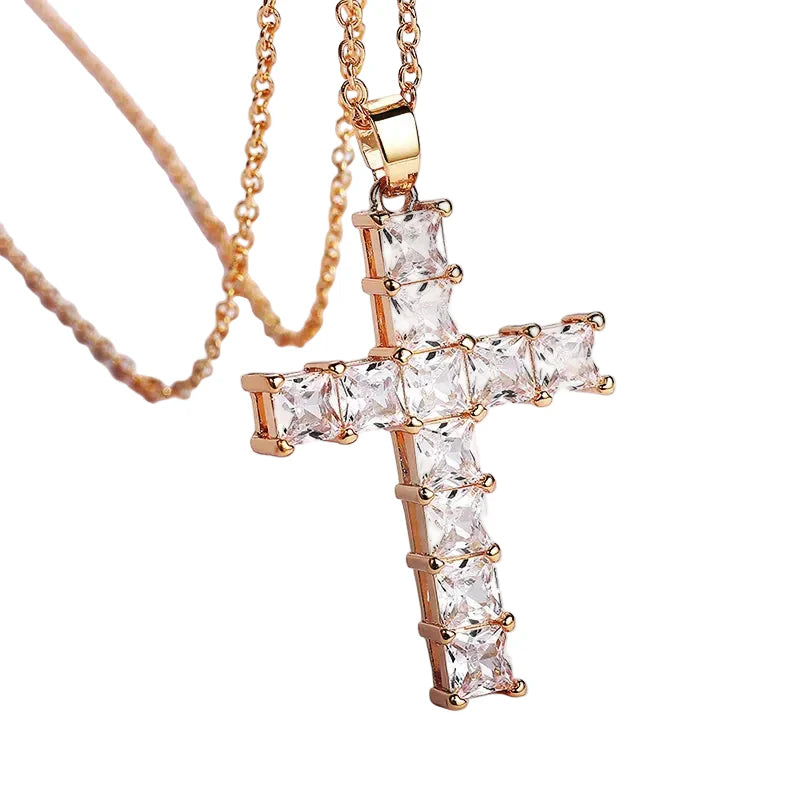 Sparkle Cross Pendant Necklace