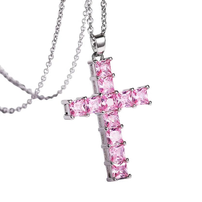 Sparkle Cross Pendant Necklace