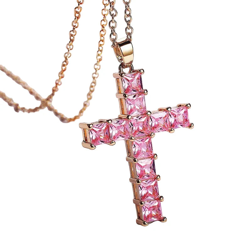 Sparkle Cross Pendant Necklace