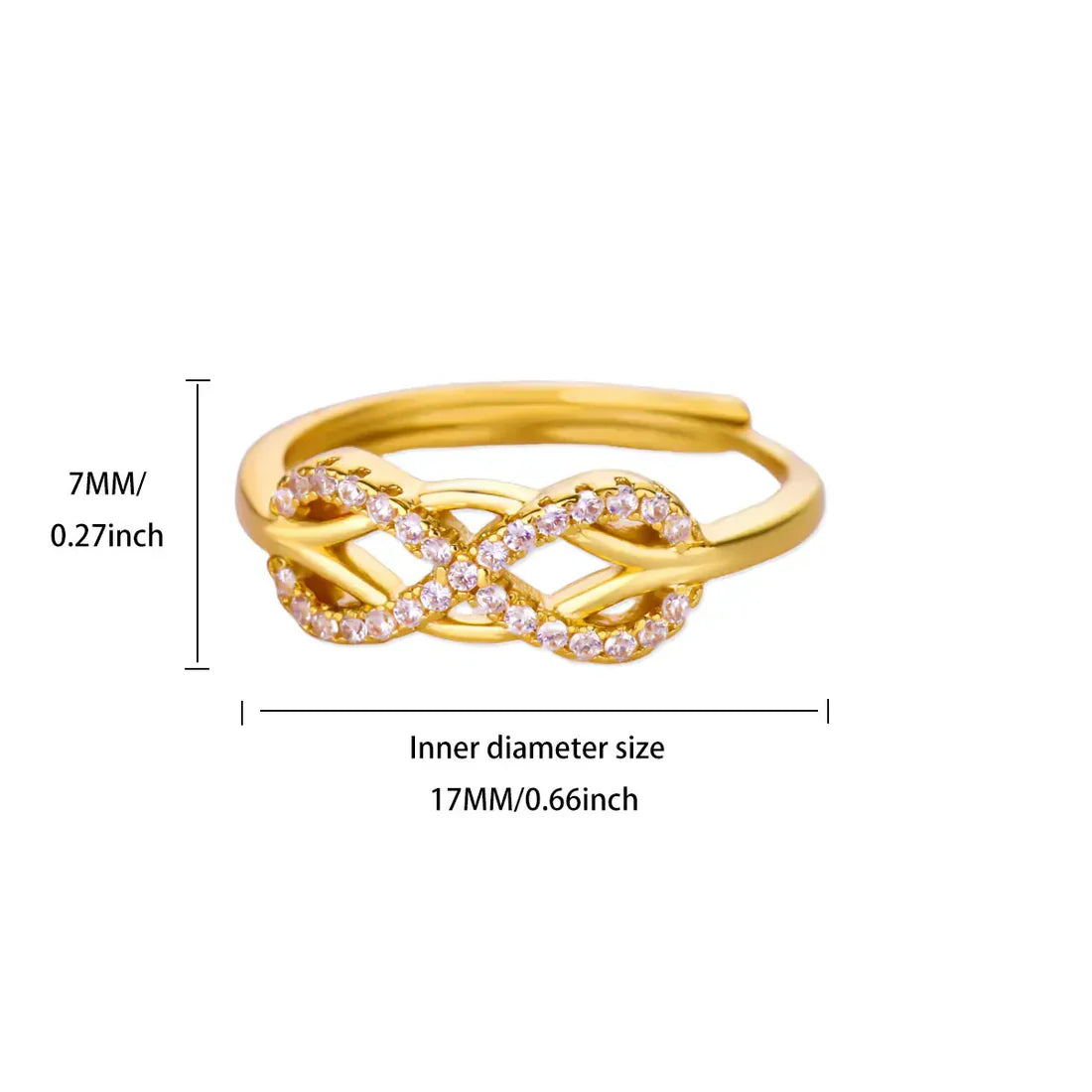 Zircon Infinite Symbols Rings