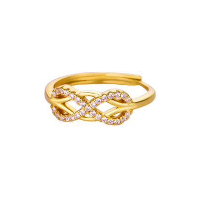 Zircon Infinite Symbols Rings