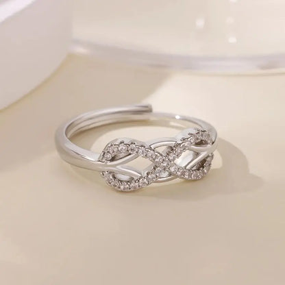 Zircon Infinite Symbols Rings