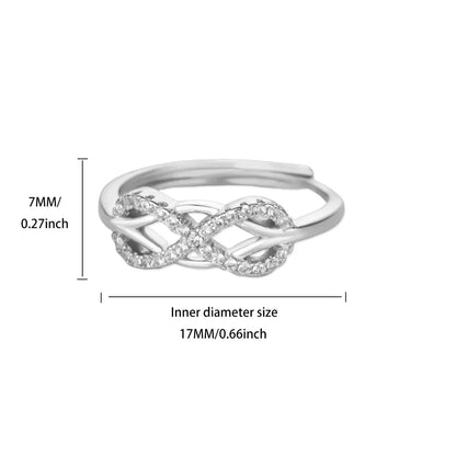 Zircon Infinite Symbols Rings