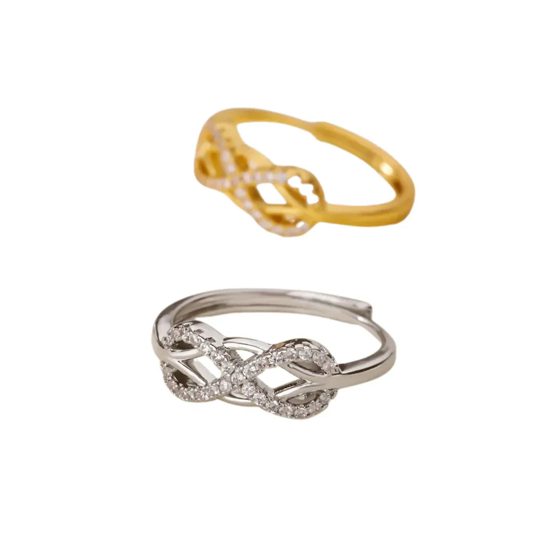 Zircon Infinite Symbols Rings