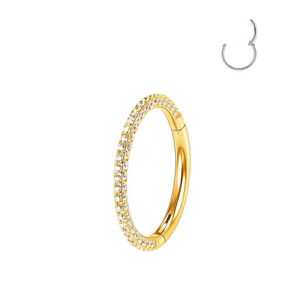 Aria Double Row Crystal Hoop Earrings