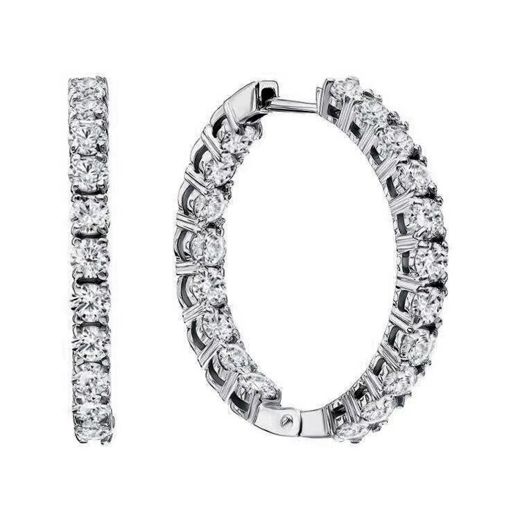 Celeste Diamond Hoop Earrings