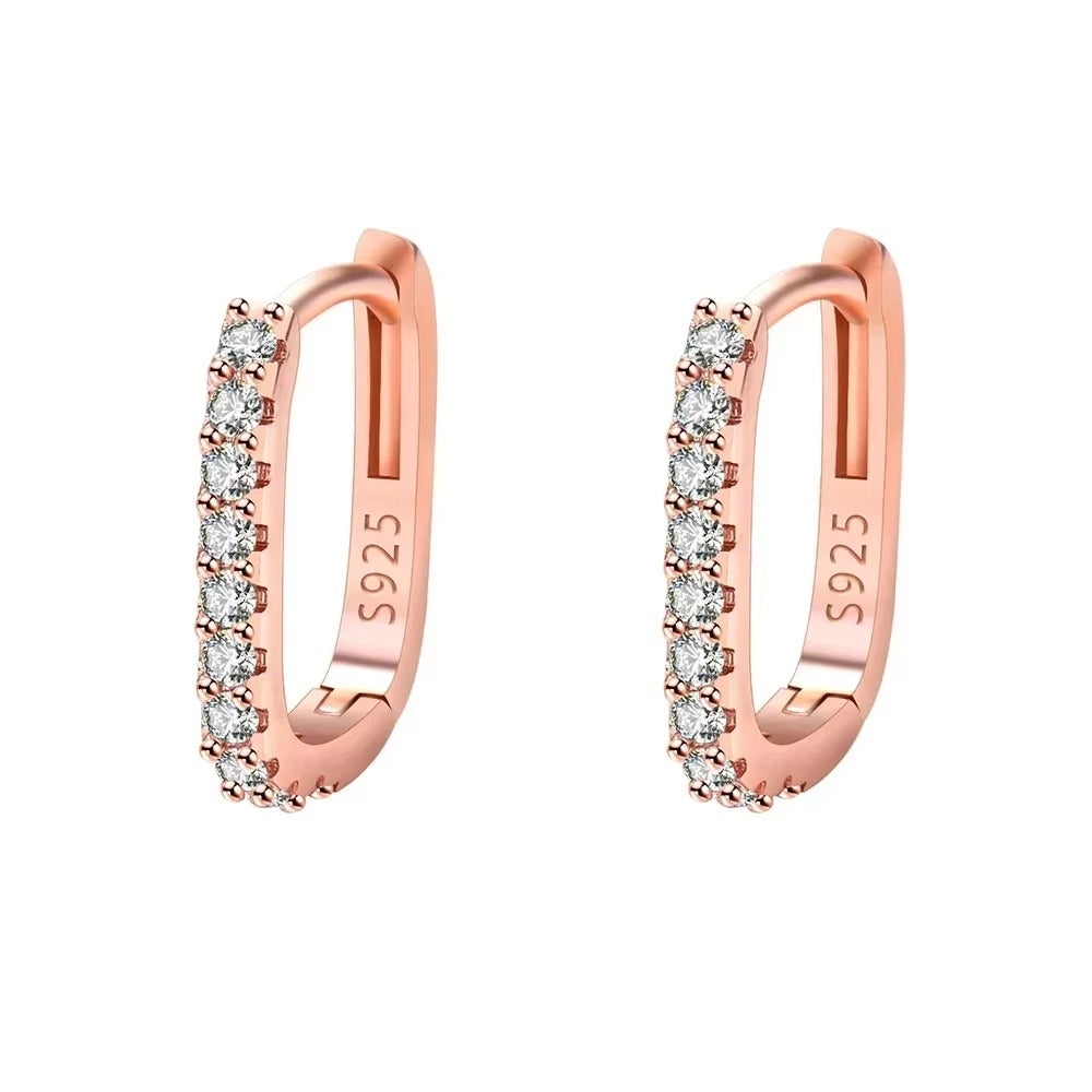 Luna S925 Crystal Hoop Earrings