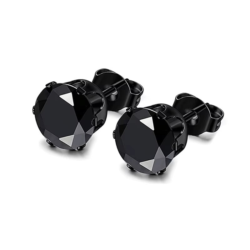 Aurora Round Cut Stud Earrings